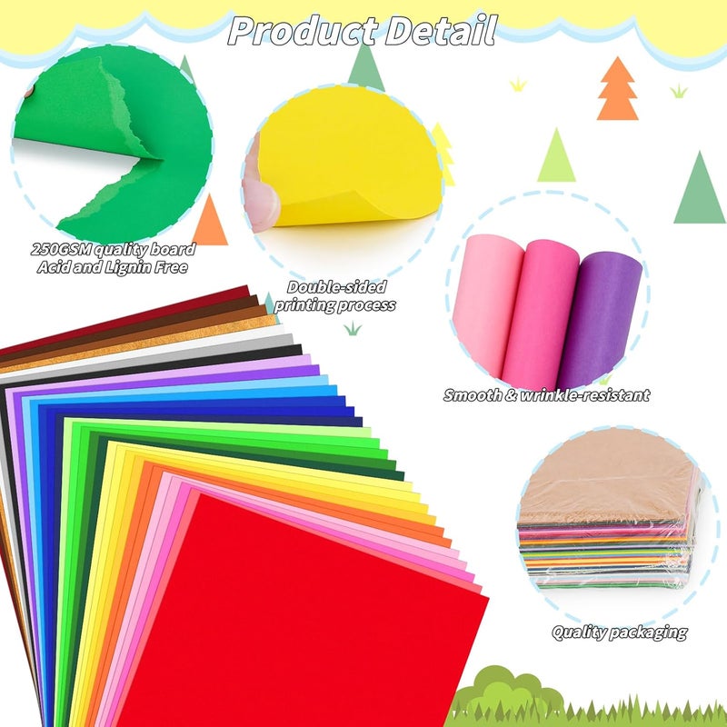 UZLU 90 Pcs Poster Board 16.5 x 11.7 in Colored Posterboard Paper Bulk 30 Assorted Color 250 GSM Thickness Cardstock A3 Large Blank Vision Boards for School Drawing Craft Projects DIY Display Supplies - Image 3
